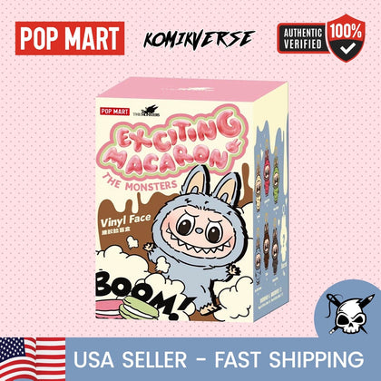 POP MART The Monsters Exciting Macaron - Caja Ciega Cara de Vinilo (Labubu)