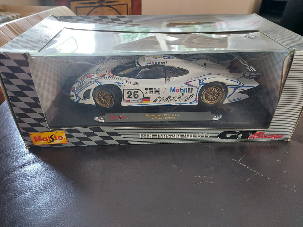 Maisto 1:18 1998 Porsche 911 GT1 Racer F1 sports classic Model rare