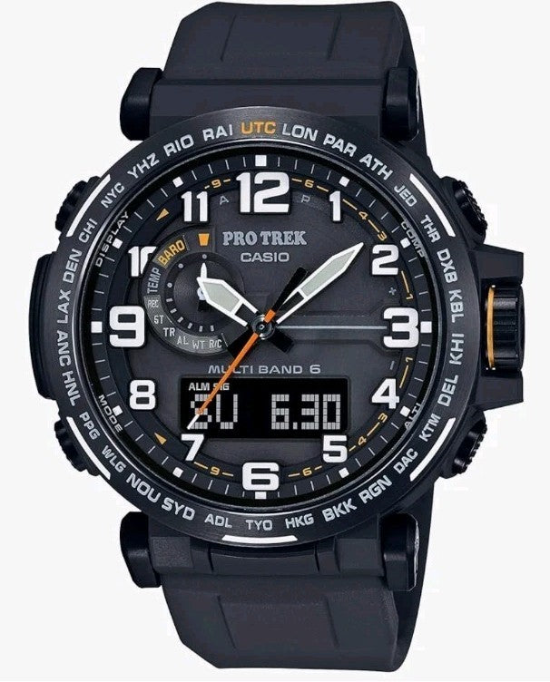 Casio Pro Trek PRW-6600Y Reloj Solar con Triple Sensor 51.5 mm Correa de Silicona Negra