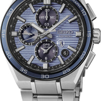 Seiko Astron GPS Solar Cronógrafo SSH175 Titanio Esfera Azul 44 mm