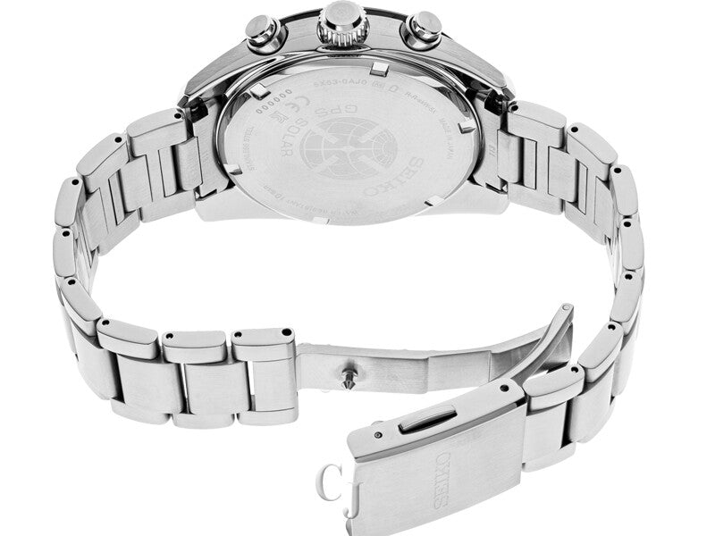 Seiko Astron GPS Solar Dual Time SSH053 Esfera Negra Acero Inoxidable