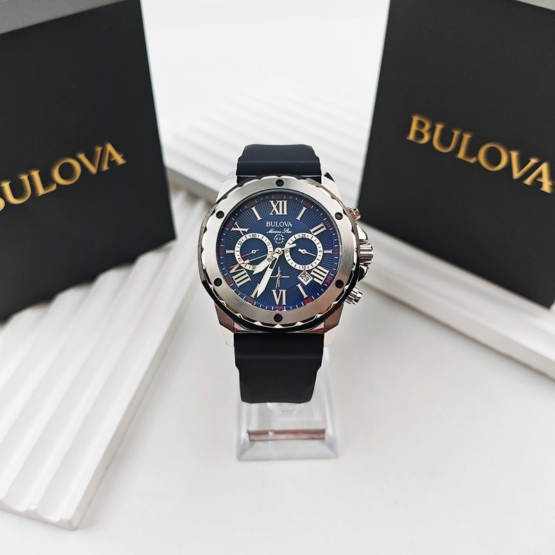 Reloj Bulova Marine Star 98B258 - Esfera Azul, Correa de Goma (44mm)