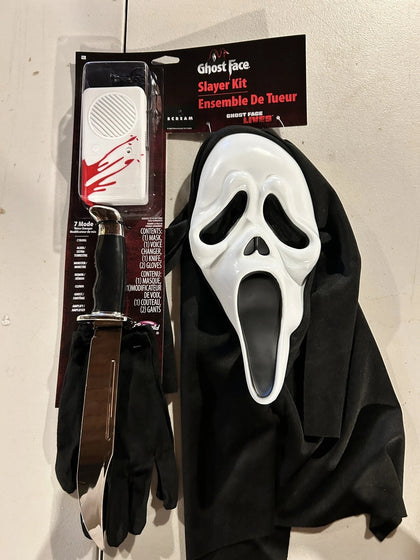 Scream Ghost Face 25th Anniversary Voice changer & Mask Gloves knife Slayer Kit