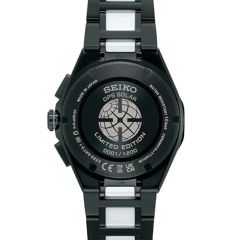 Seiko Astron GPS Solar Cronógrafo SSH185 Titanio Negro 44 mm