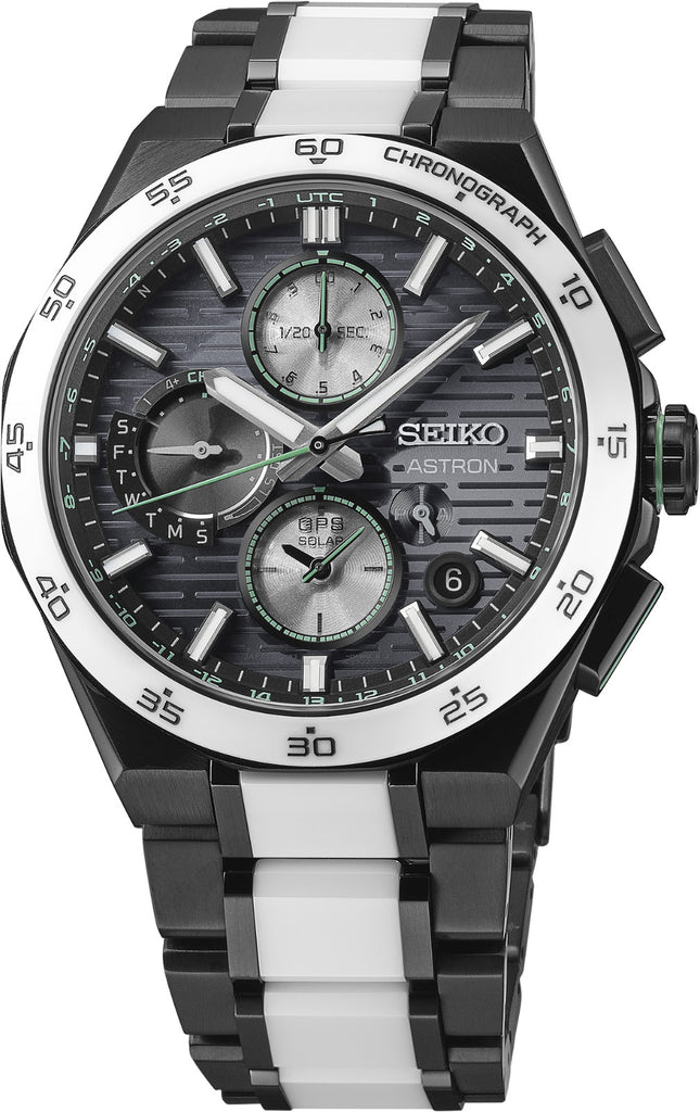 Seiko Astron GPS Solar Cronógrafo SSH185 Titanio Negro 44 mm