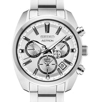 Seiko Astron GPS Solar Dual Time SSH047 Esfera Plateada Acero Inoxidable