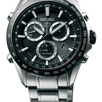 Seiko Astron GPS Solar Cronógrafo Esfera Negra Acero SSE011