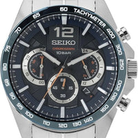 Seiko Essentials Chronograph Quartz Blue Dial Men's Watch SSB345P1