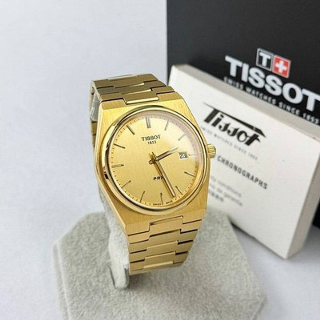 Tissot PRX Quartz 40mm Champagne Dial Stainless Men's Watch