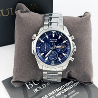 Bulova Marine Star Blue Dial Men's 96B256 Chronograph Quartz Watch 43mm