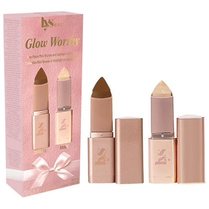Mini Glow Worthy Set de 2 Piezas: Bronceador Ligero e Iluminador