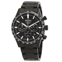 Seiko Chronograph Quartz Black Dial Men's Watch SSB479P1