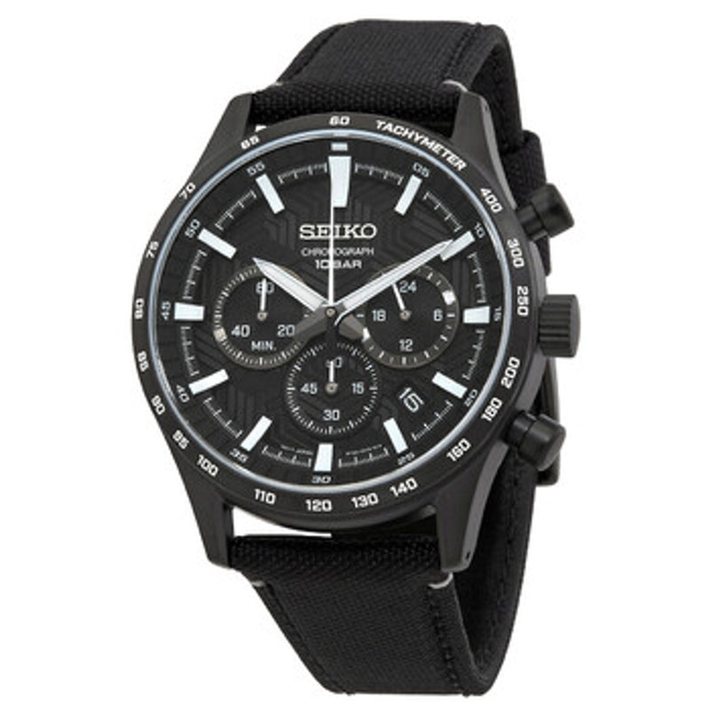 Seiko Conceptual Chronograph Quartz Black Dial Men's Watch SSB349P1