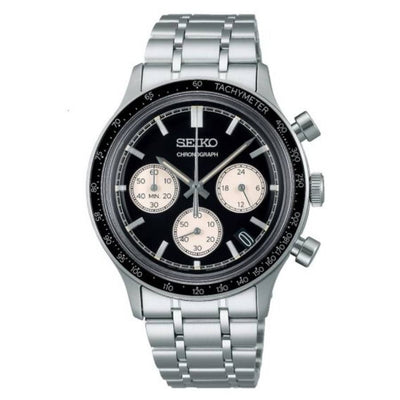 Seiko Chronograph Quartz Black Dial Men's Watch SSB479P1
