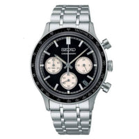Seiko Chronograph Quartz Black Dial Men's Watch SSB479P1