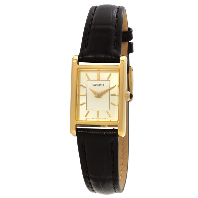 Reloj Seiko Classic Cuarzo - Esfera Dorada, Dama (SWR110P1)