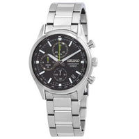 Seiko Chronograph Quartz Black Dial Men's Watch SSB379