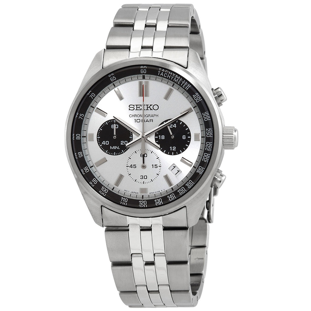 Seiko Motorsports Chronograph Quartz Silver Dial Men's Watch SSB425P1