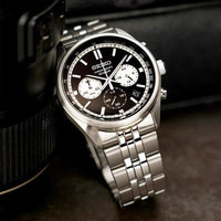 Seiko Reloj Cronógrafo Cuarzo Esfera Negra 41.5 mm SSB429P1