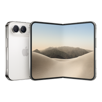 iPhone Duo Star White (7.6" plegable) — abierto, trasera y pantalla desplegada