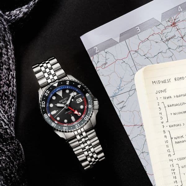 Reloj Seiko 5 Sports GMT Automático - Esfera Gris 42.5mm (SSK019)