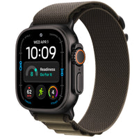 Apple Watch Ultra 4 Black Titanium Alpine Loop Oliva Oscuro - fondo blanco 1000x1000