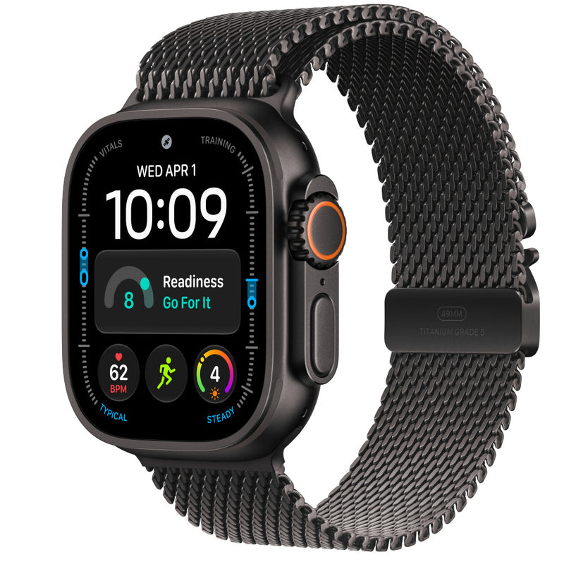 Apple Watch Ultra 4 Black Titanium Milanese Loop Titanio Negro - fondo blanco 1000x1000