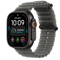 Apple Watch Ultra 4 Black Titanium Ocean Band Negro Translúcido - fondo blanco 1000x1000