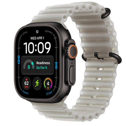 Apple Watch Ultra 4 Black Titanium Ocean Band Gris Translúcido - fondo blanco 1000x1000