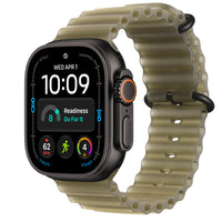 Apple Watch Ultra 4 Black Titanium Ocean Band Kelp Translúcido - fondo blanco 1000x1000