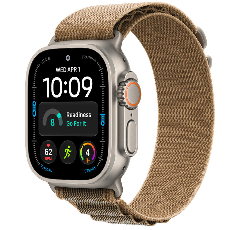 Apple Watch Ultra 4 Natural Titanium Alpine Loop Desierto - fondo blanco 1000x1000