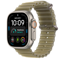 Apple Watch Ultra 4 Natural Titanium Ocean Band Kelp Translúcido - fondo blanco 1000x1000