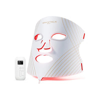 Wavytalk Glow Time - Mascara LED Facial, Terapia de Luz Roja, Azul y Ambar para Anti-Acne y Rejuvenecimiento