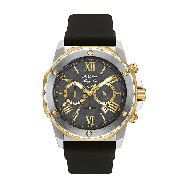 Bulova Marine Star Reloj cronógrafo con correa de silicona para hombre