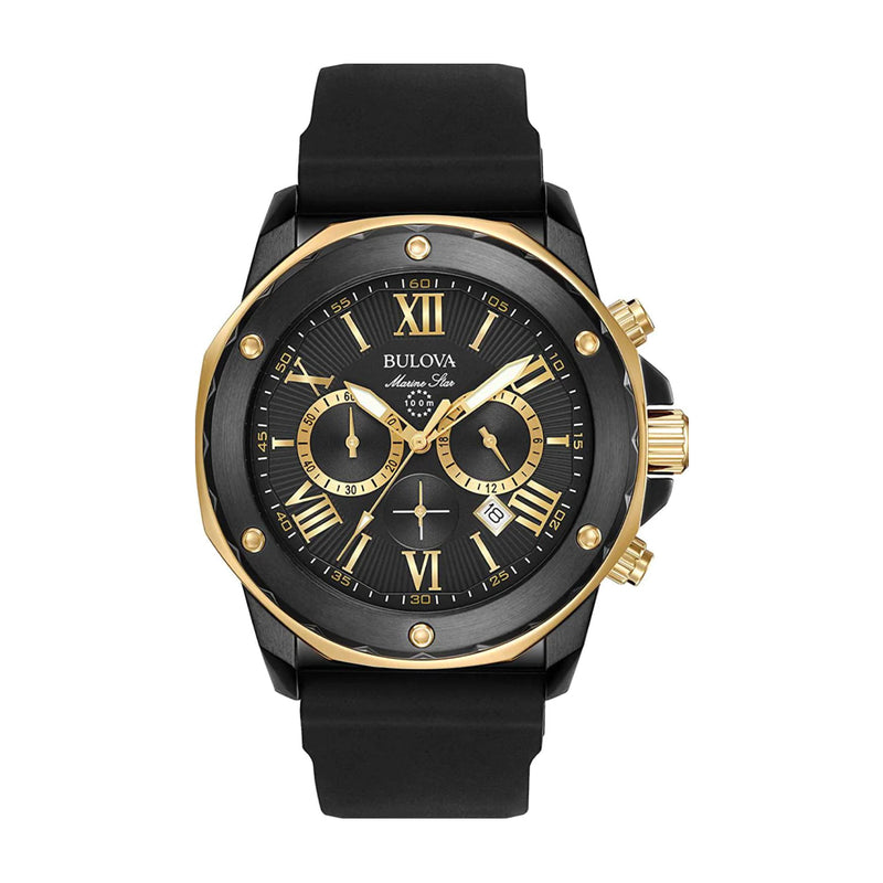 Bulova Marine Star Reloj cronógrafo con correa de silicona para hombre