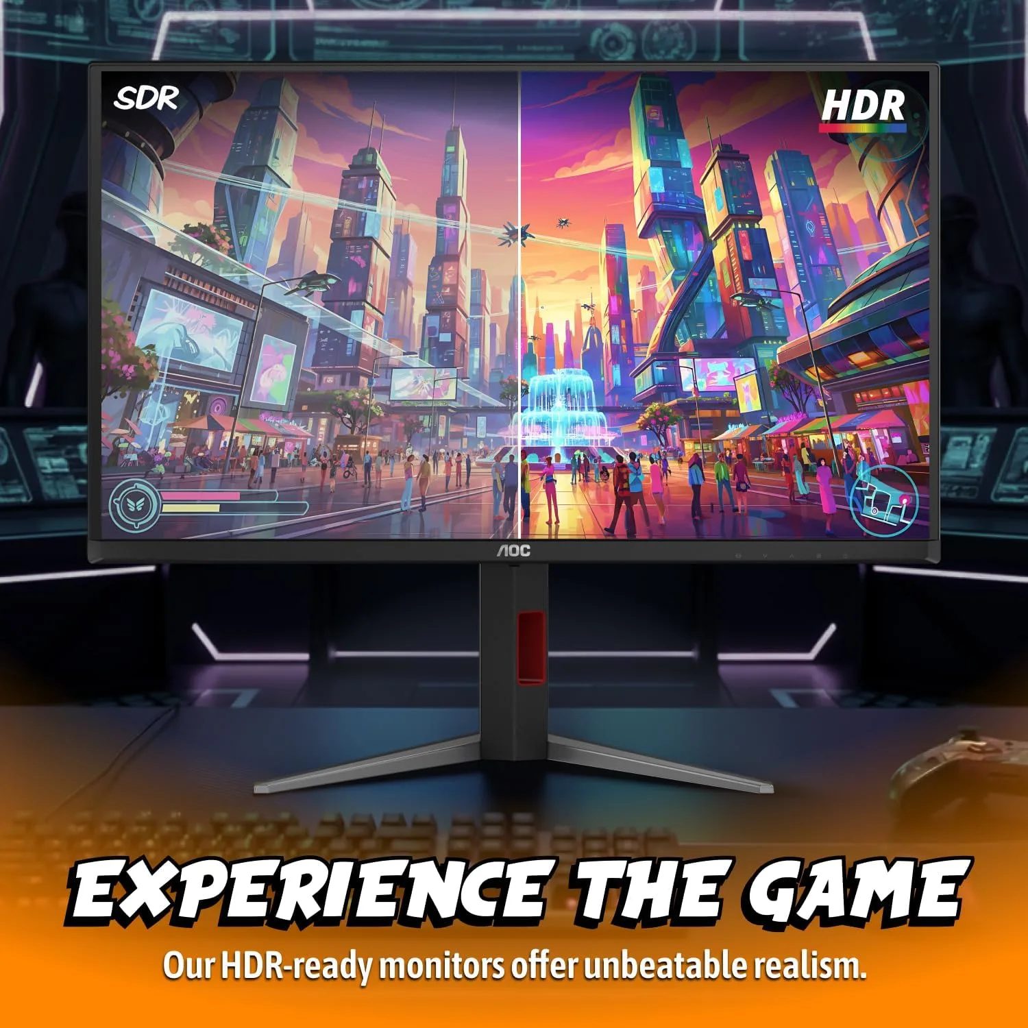 AOC 27" Gaming Monitor QHD 240Hz QD OLED NVIDIA G-SYNC Compatible Q27GAZDV