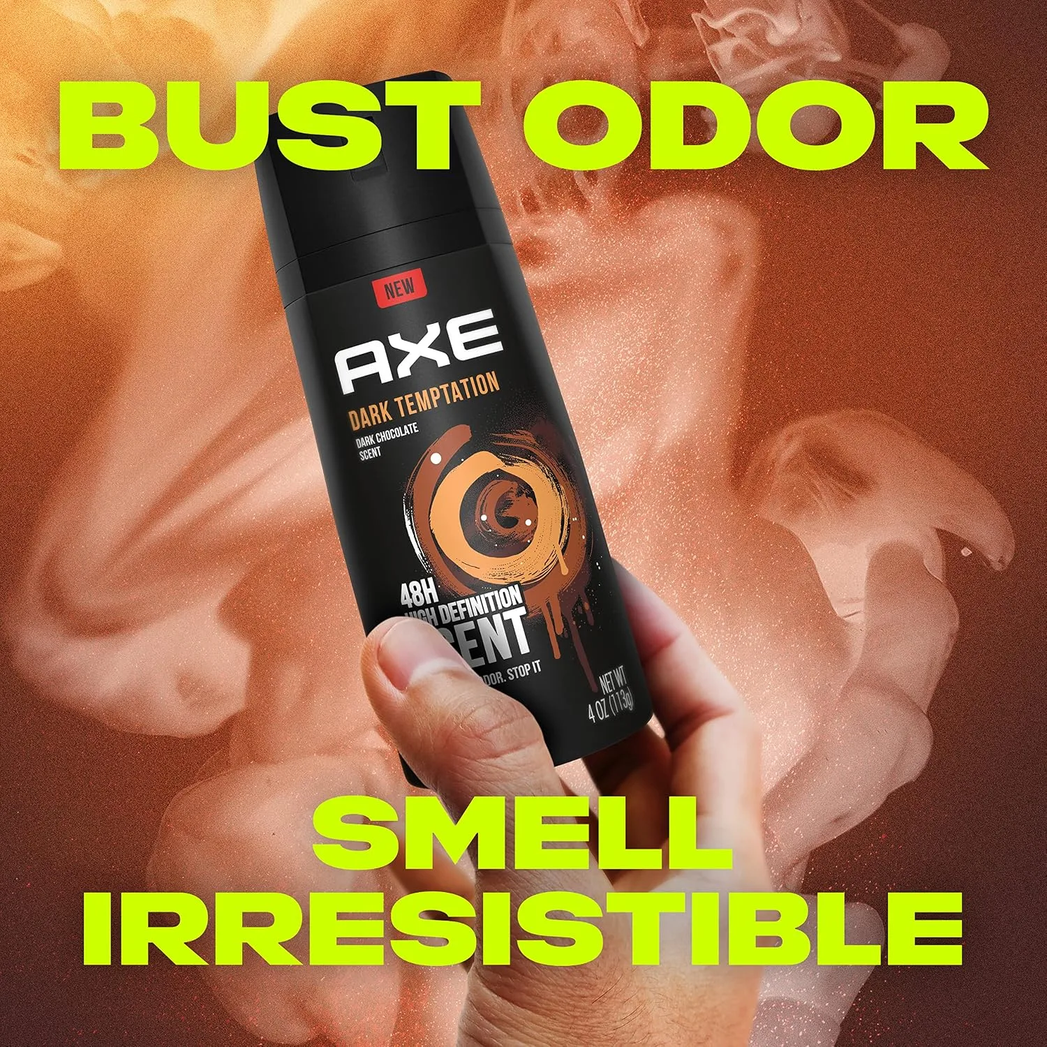 AXE Body Spray for Men, Dark Temptation 4 oz, Twin Pack
