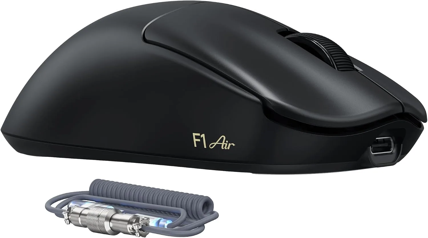 Mouse gamer Attack Shark F1 Air inalámbrico liviano negro