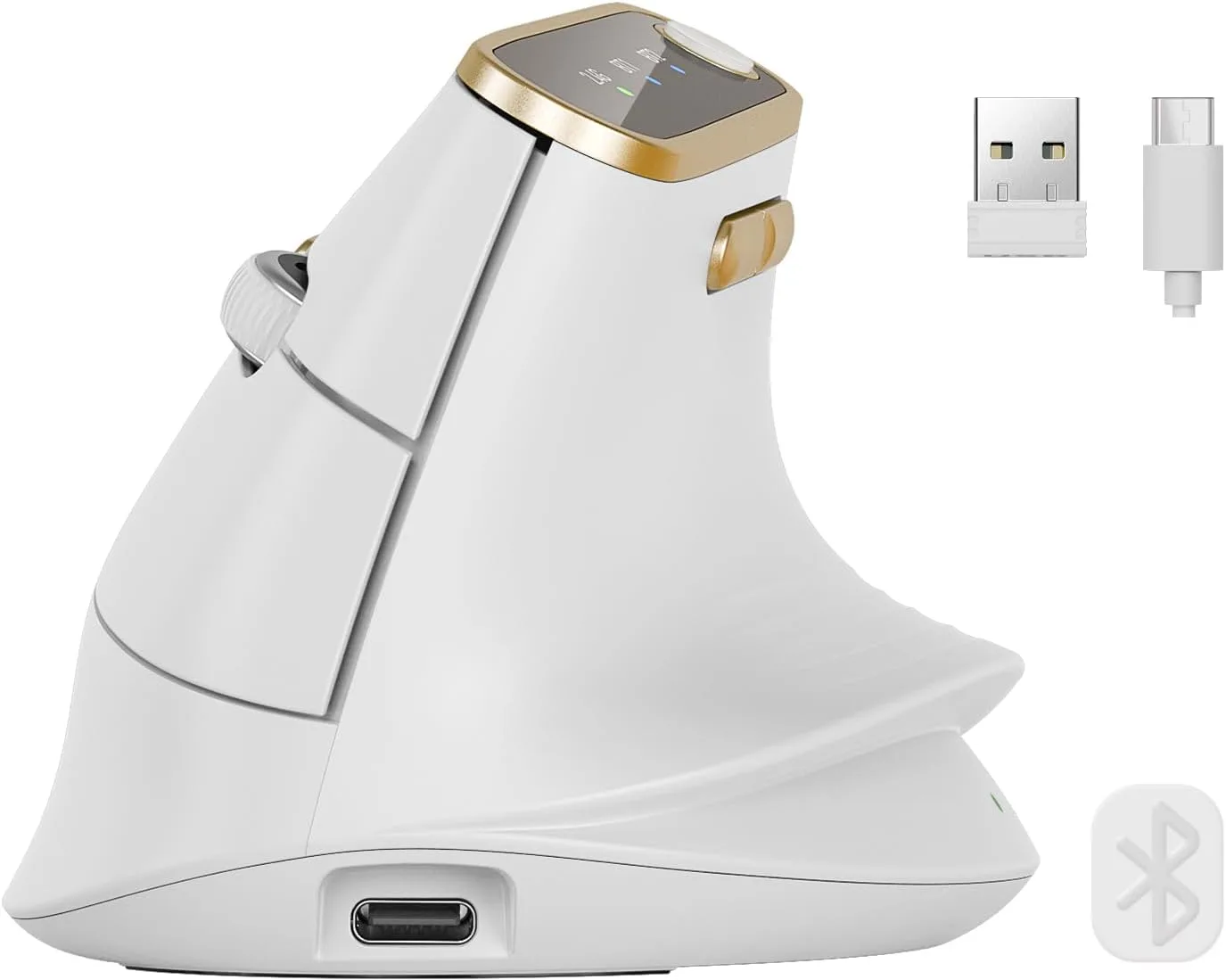 SABLUTE Ergonomic Vertical Wireless Mouse with 3-Device Switching MAM4