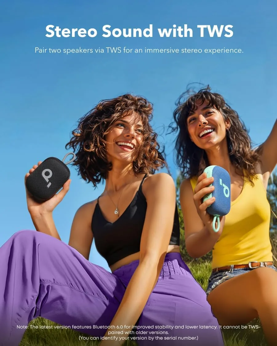 Soundcore Select 4 Go Bluetooth Shower Speaker by Anker, IP67