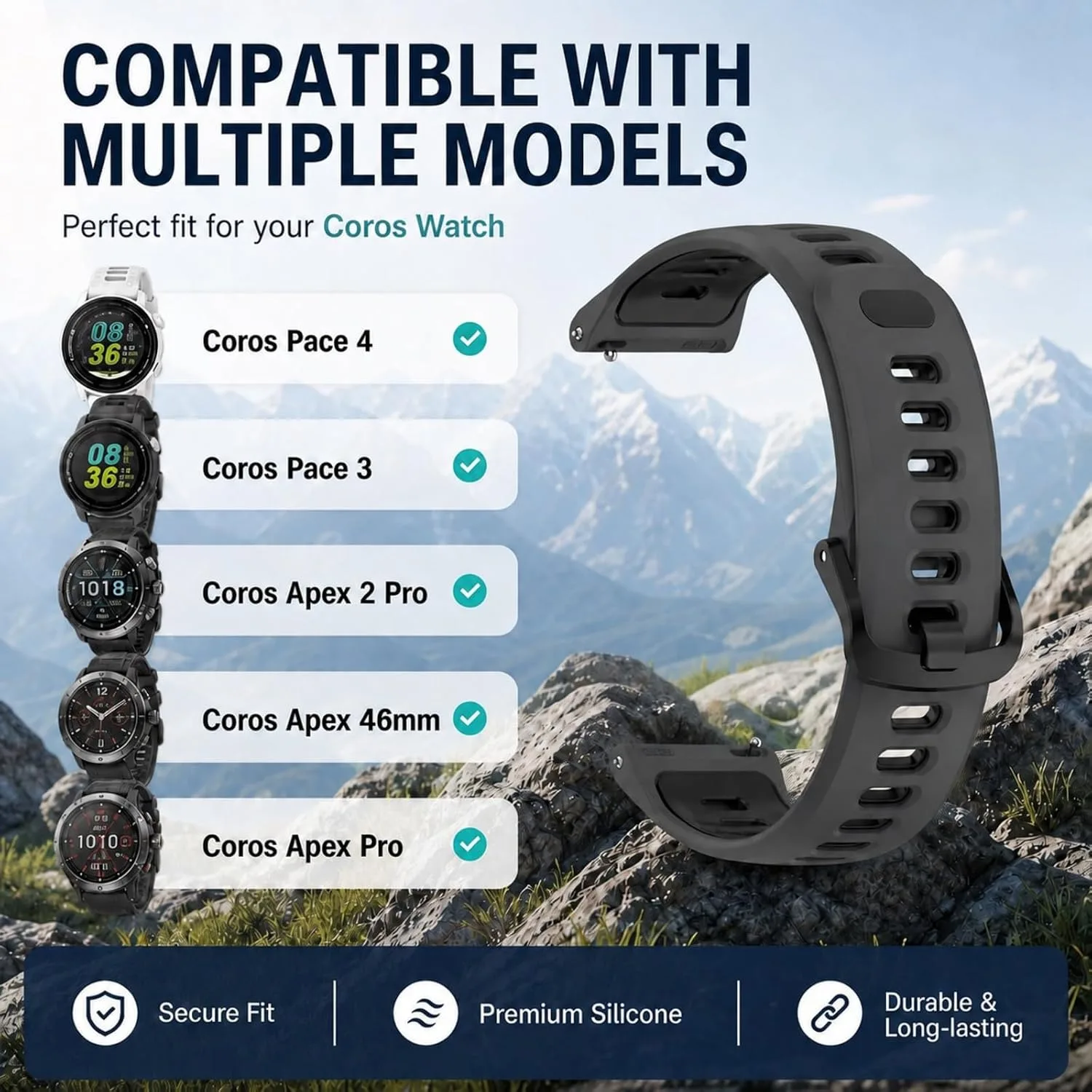 Watch Band for COROS PACE 3/PACE 4/PACE Pro