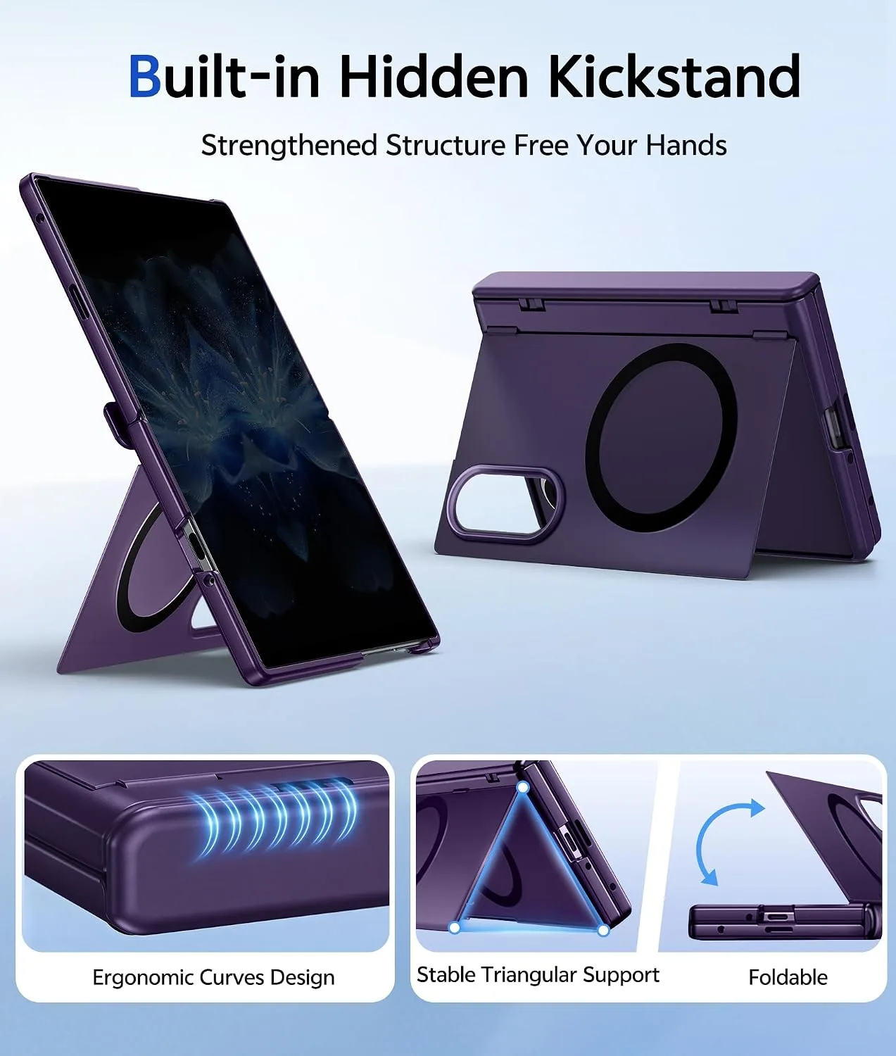 for Samsung Galaxy Z Fold 8 Case with Privacy Screen Protector