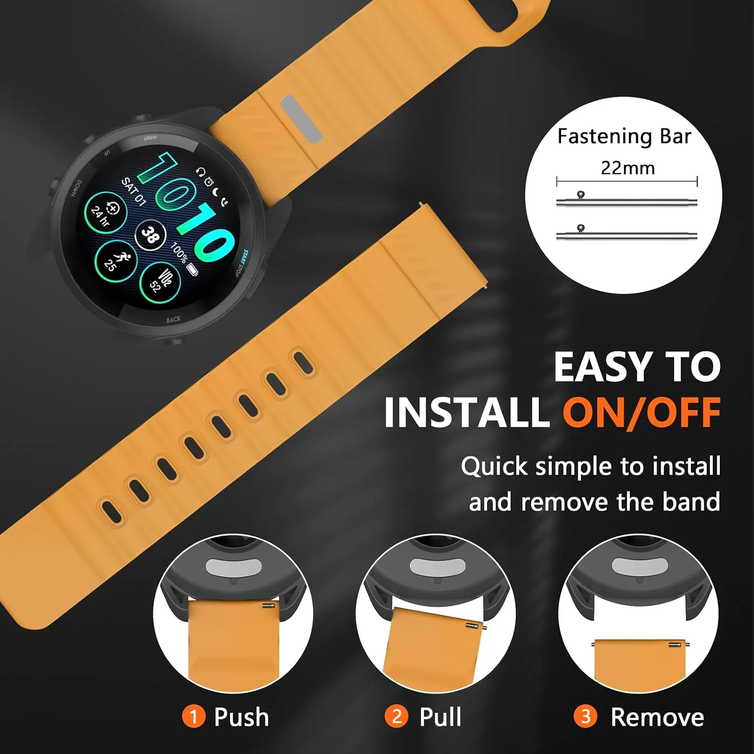 OVERSTEP Watch Band for Coros Pace 4/3/Apex 2 Pro/Apex 46mm/Apex Pro