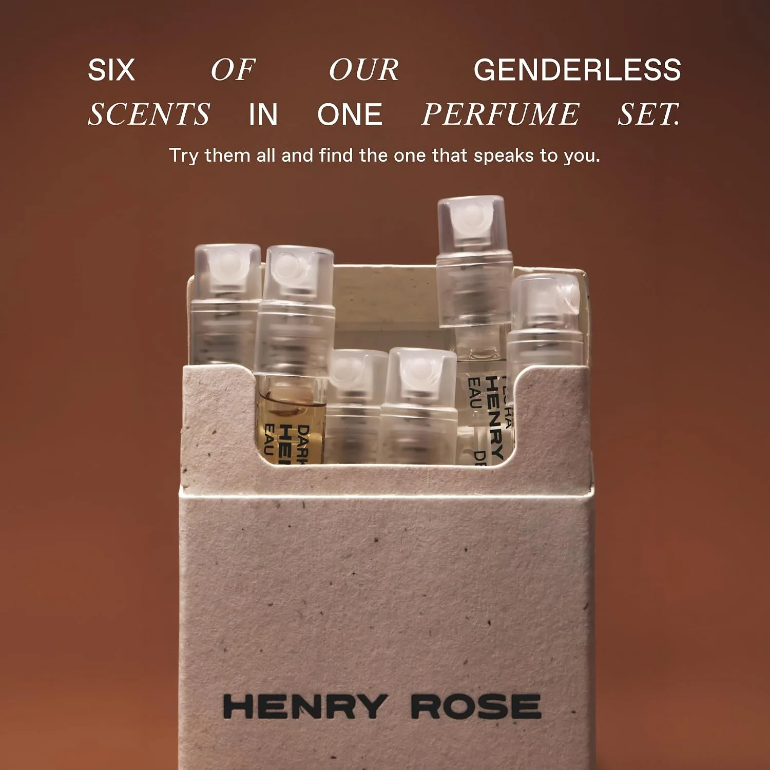 Henry Rose Fresh Collection Discovery Set - Travel Size Perfume Set with Clean, Gender-Inclusive Eau de Parfum Scents - Natural, Non Toxic, and Cruelty-Free Fragrance Gift (6 ct)