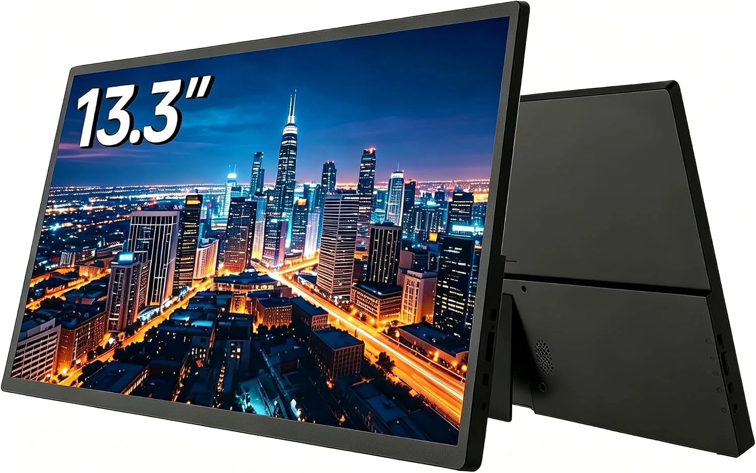 13.3" Portable Monitor with HDMI USB-C Plug and Play, Travel Screen