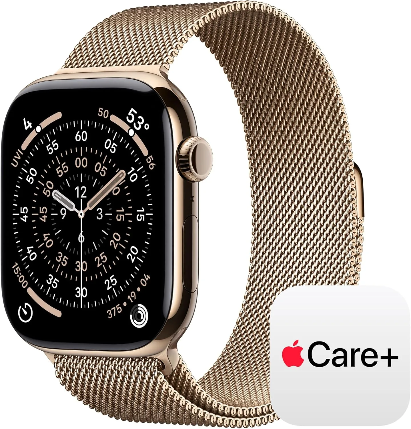 Apple Watch Series 11 GPS + Cellular 42mm Caja Titanio Dorado con Correa Milanese Dorada
