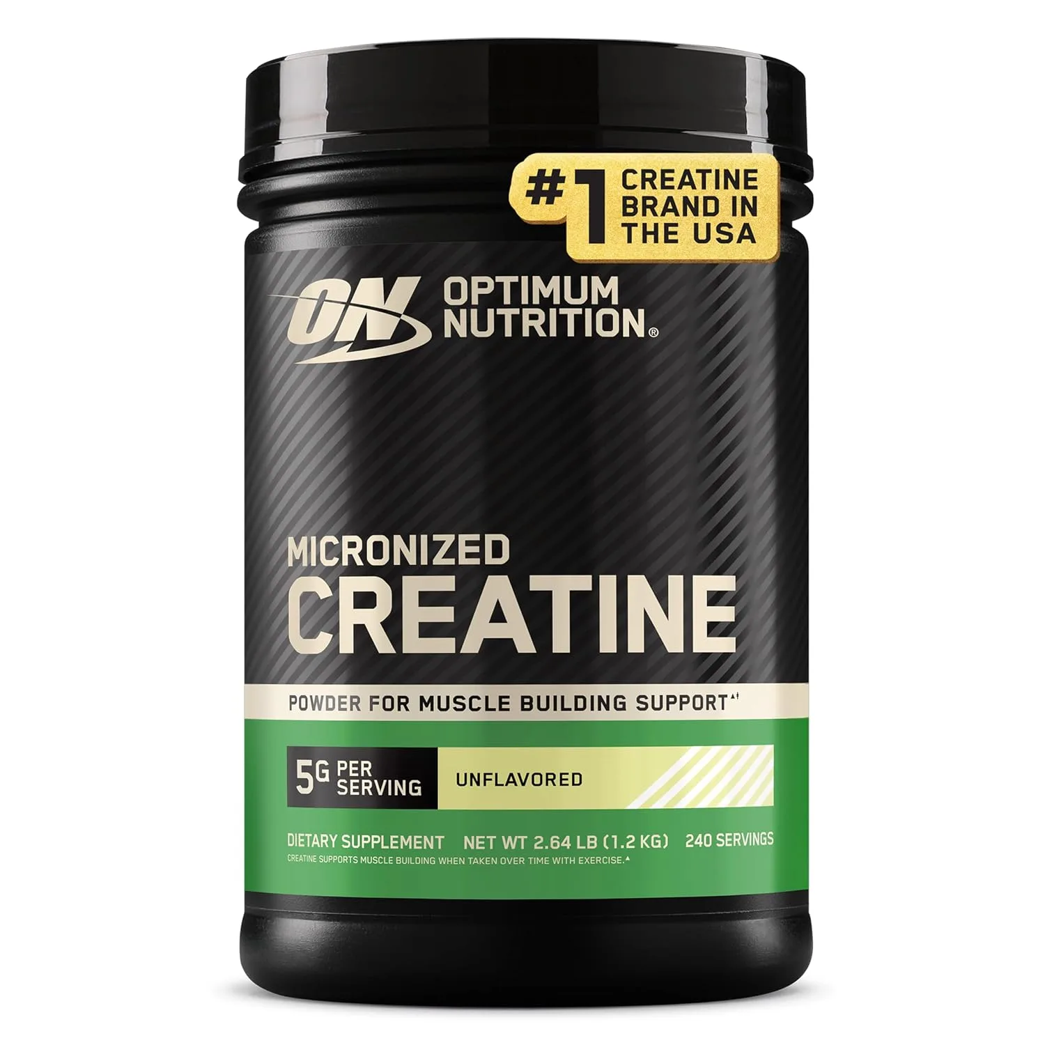 Optimum Nutrition Creatine Monohydrate Powder, Unflavored, 240 Servings
