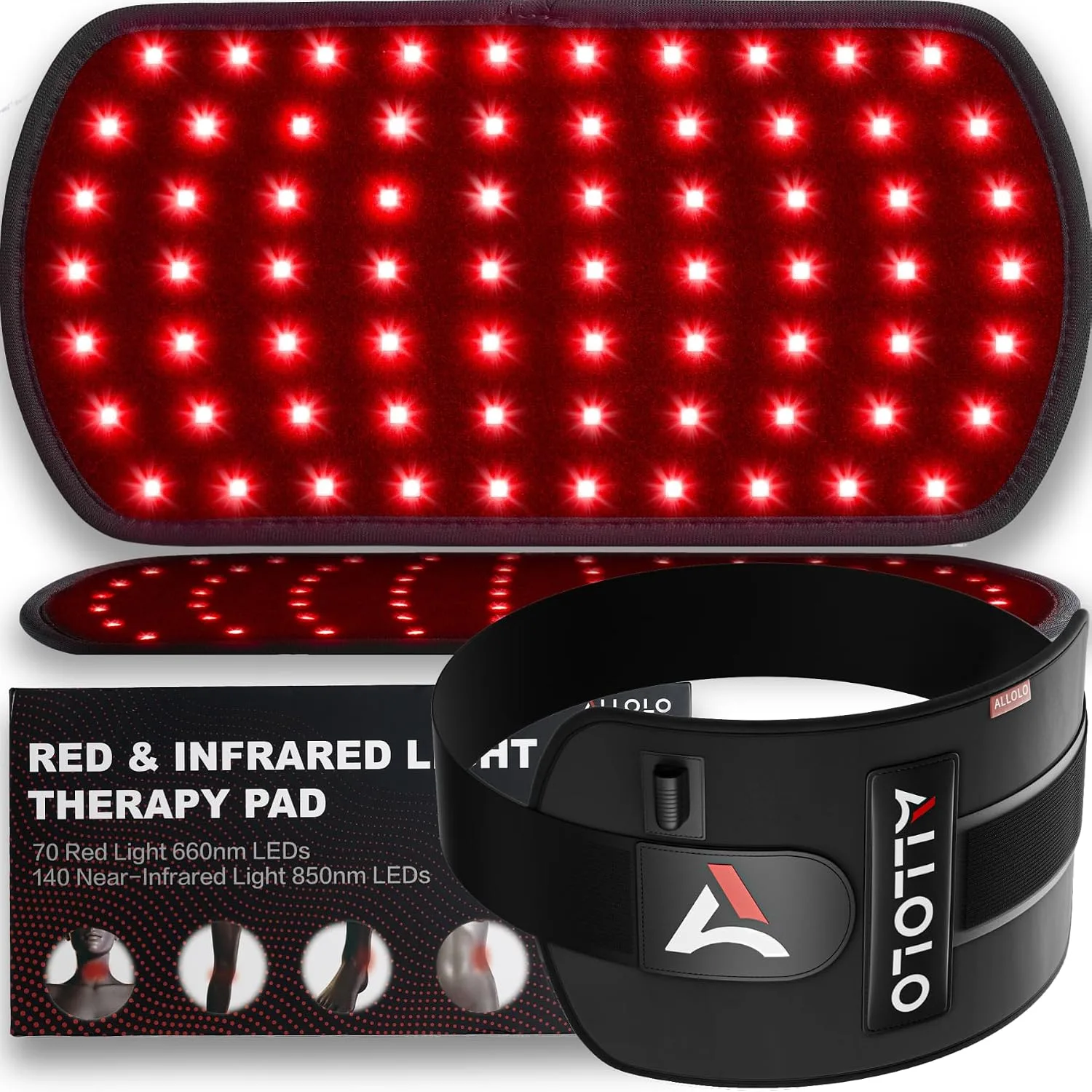 Red Light Therapy for Body, 3 in 1 LEDs Red Light Therapy Belt