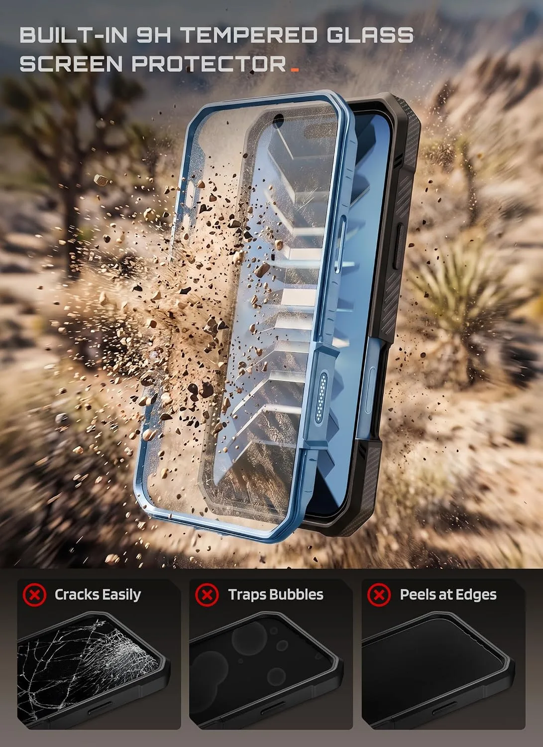 SUPCASE for iPhone 18 Pro Max Case/17 Pro Max Case, Glass Protector Glacier