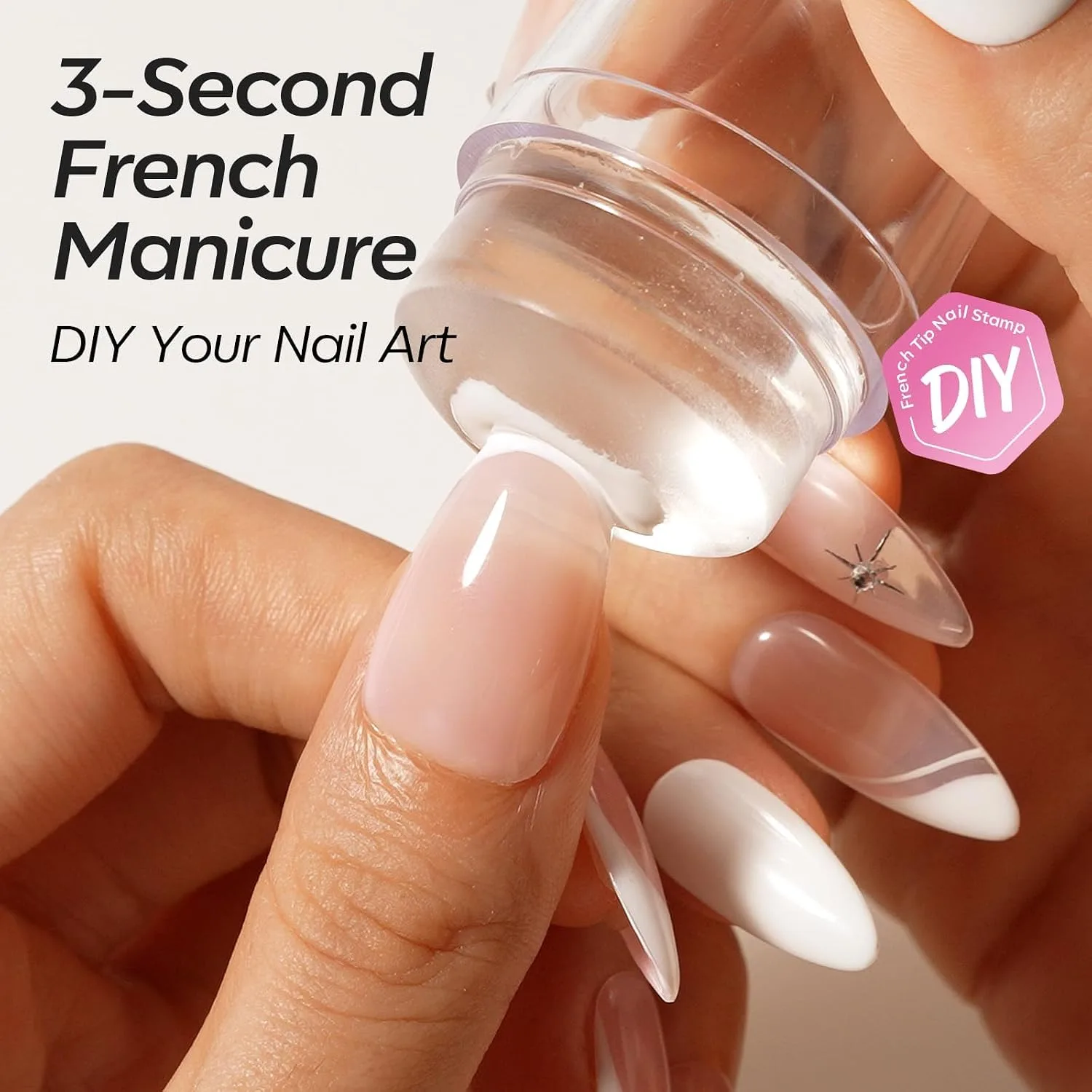 modelones French Manicure Tip Gel Polish Set, 2Pcs 15ML White Jelly Pink Gel Nail Polish Kit Light Pink Milky White French Tip Nail Base Colors Soak Off LED DIY at Home Salon for Women